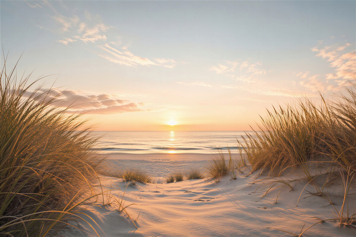 Fototapet Răsărit de soare peste dune