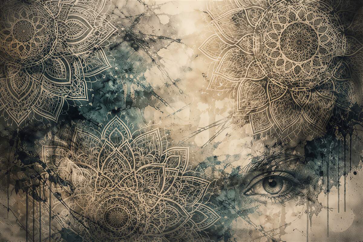 Fototapet Mandala orientală cu privire misterioasă