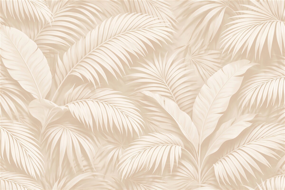 Fototapet Frunze crem de liniște tropicală