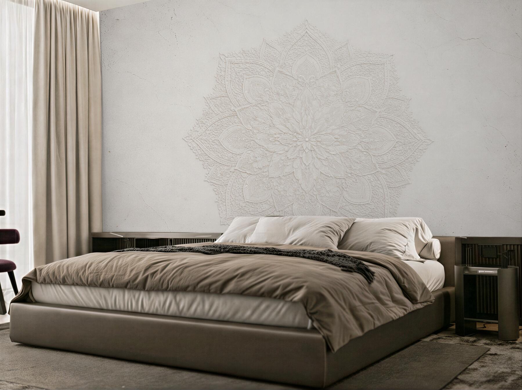 Fototapet Mandala crem în stil boho
