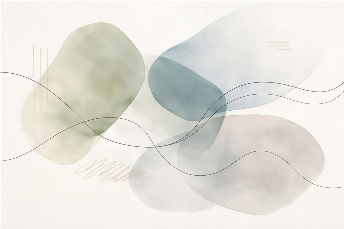 Fototapet Abstract pastelat cu linie fluidă