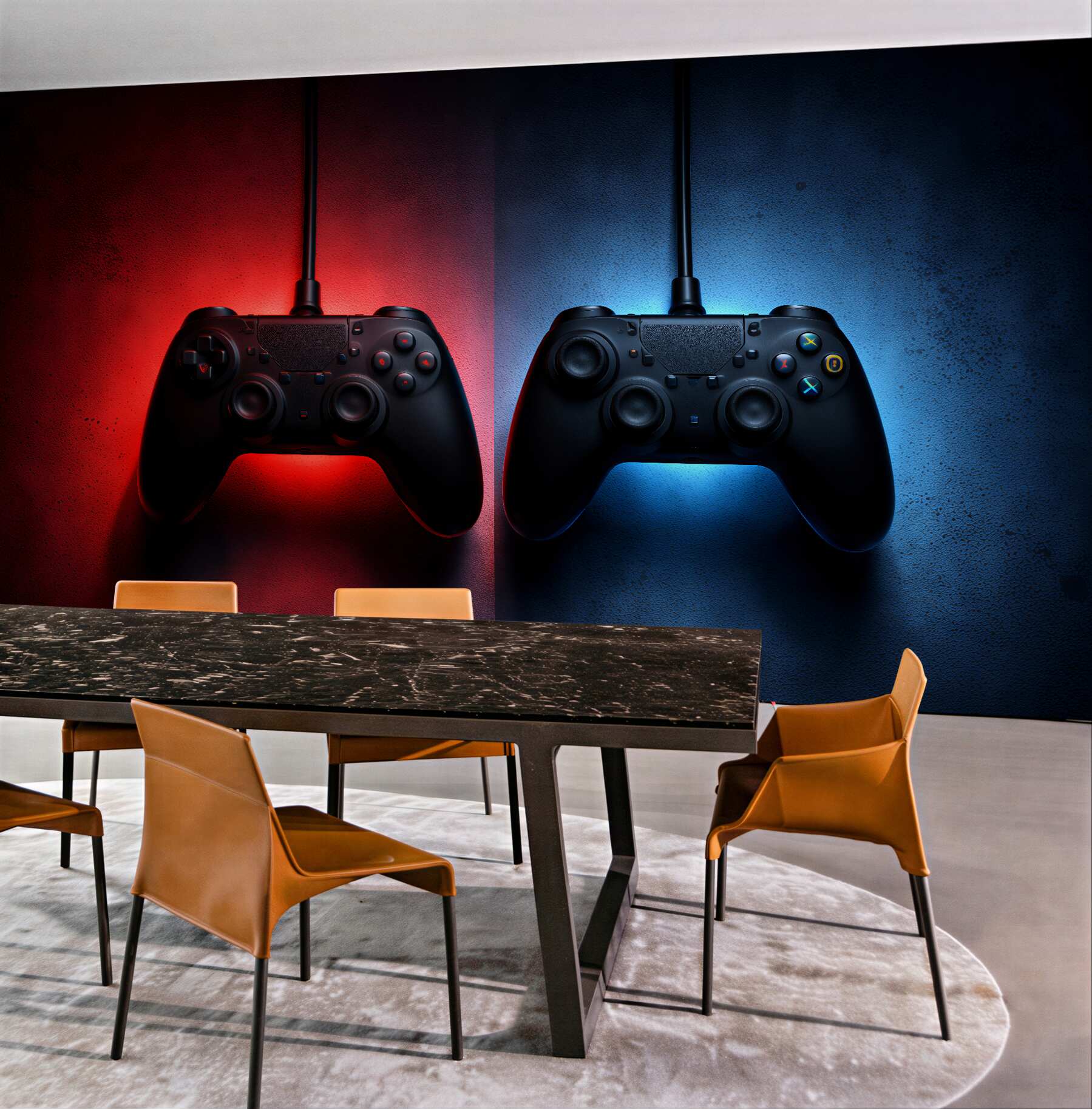Fototapet Gamepaduri neon pentru gameri
