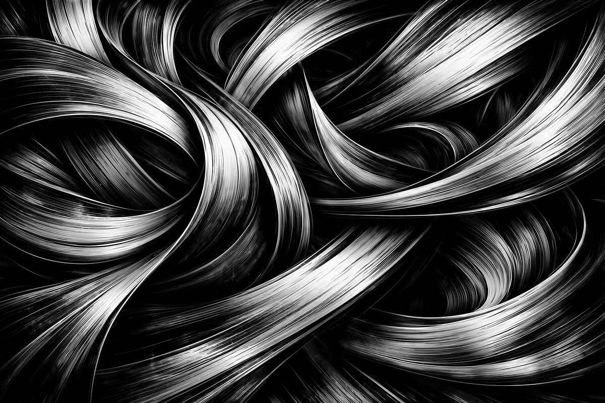 Fototapet Panglici dinamice alb-negru