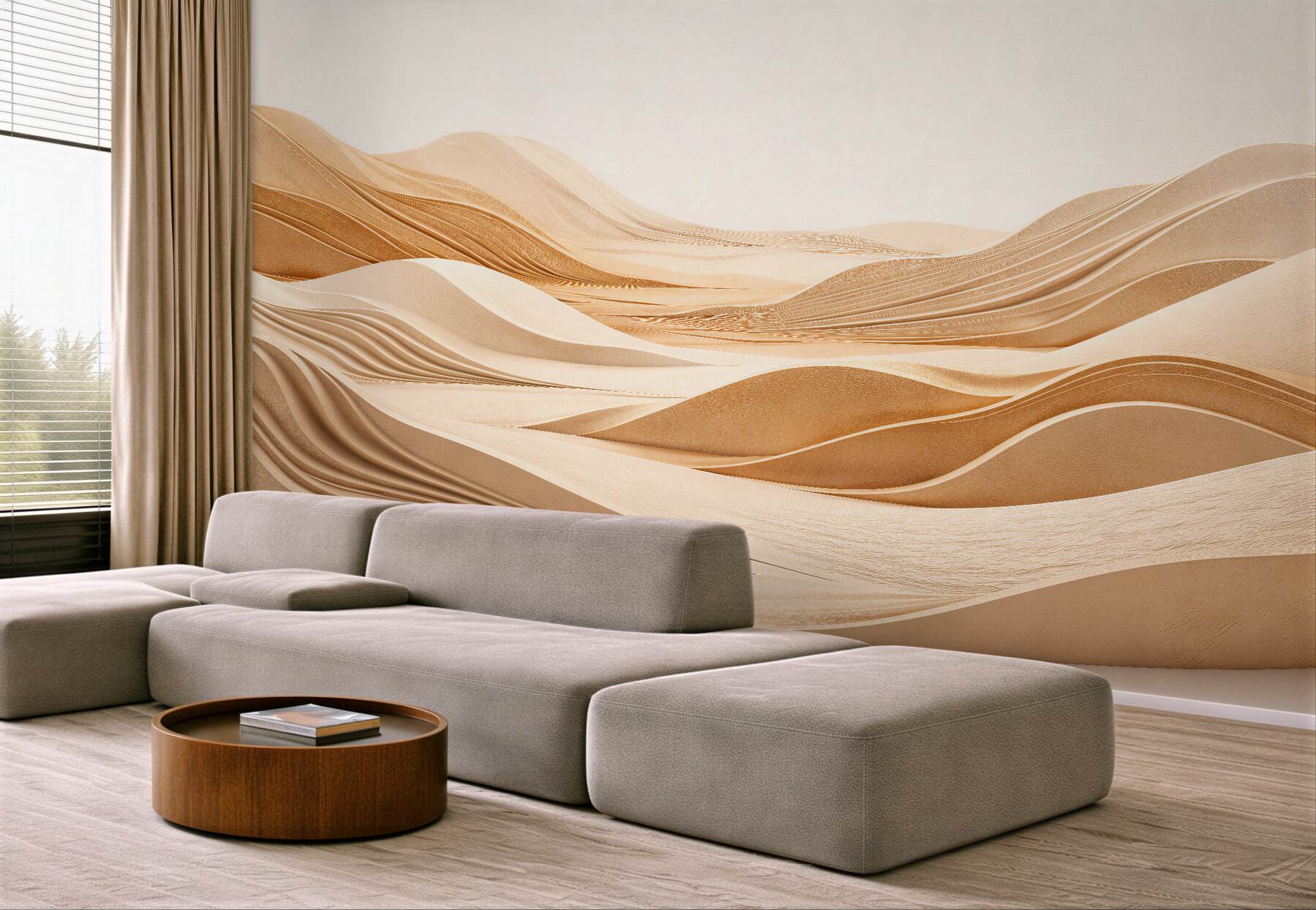 Fototapet Dune de nisip ondulate 3D