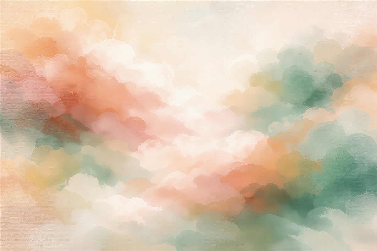 Fototapet Nori pastel acuarelă