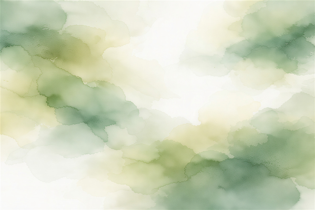 Fototapet Ceață verde de acuarelă