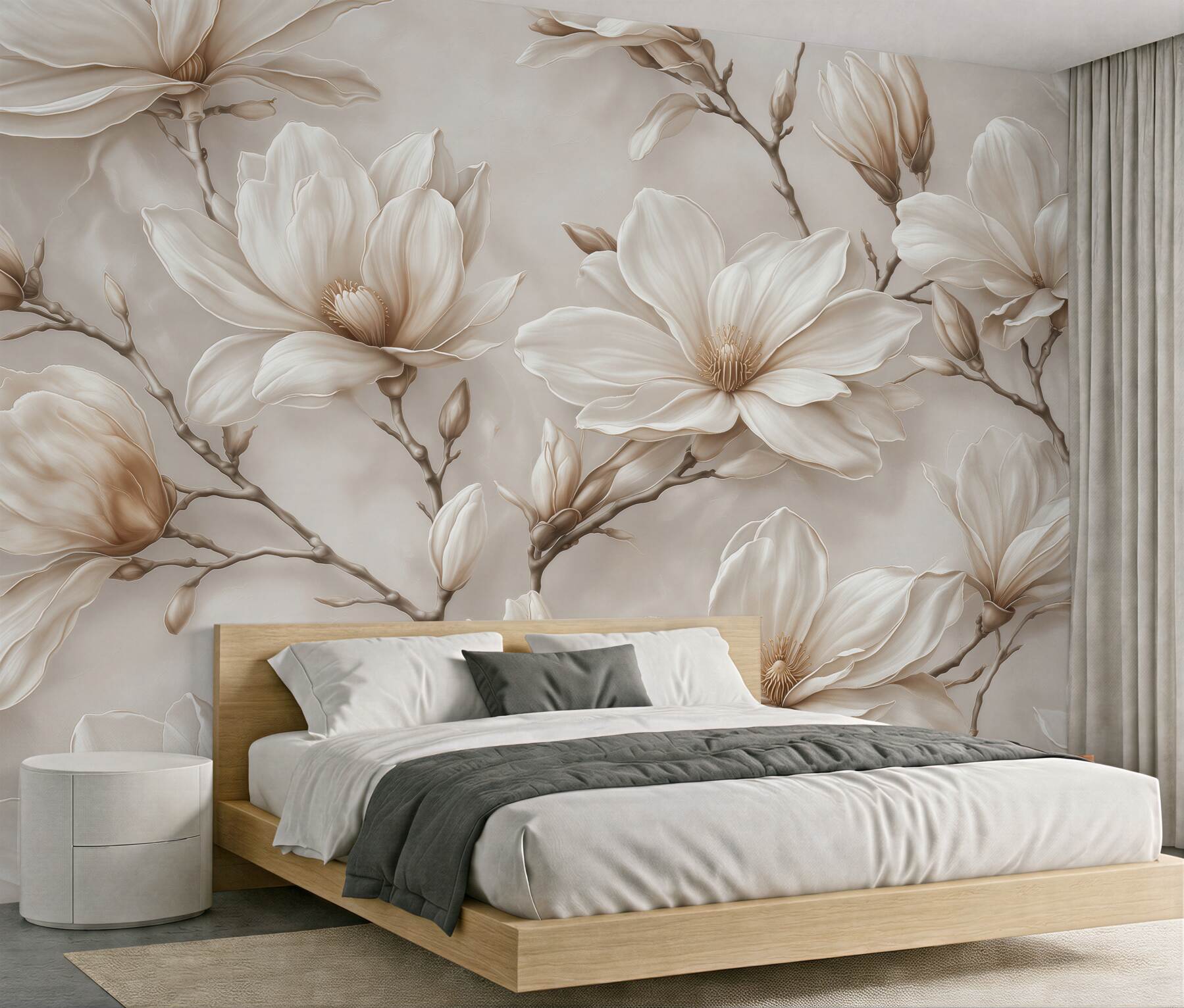 Fototapet Magnolie crem în stil elegant