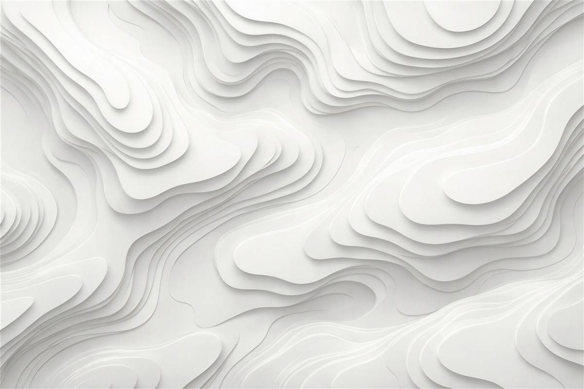 Fototapet Straturi organice albe 3D
