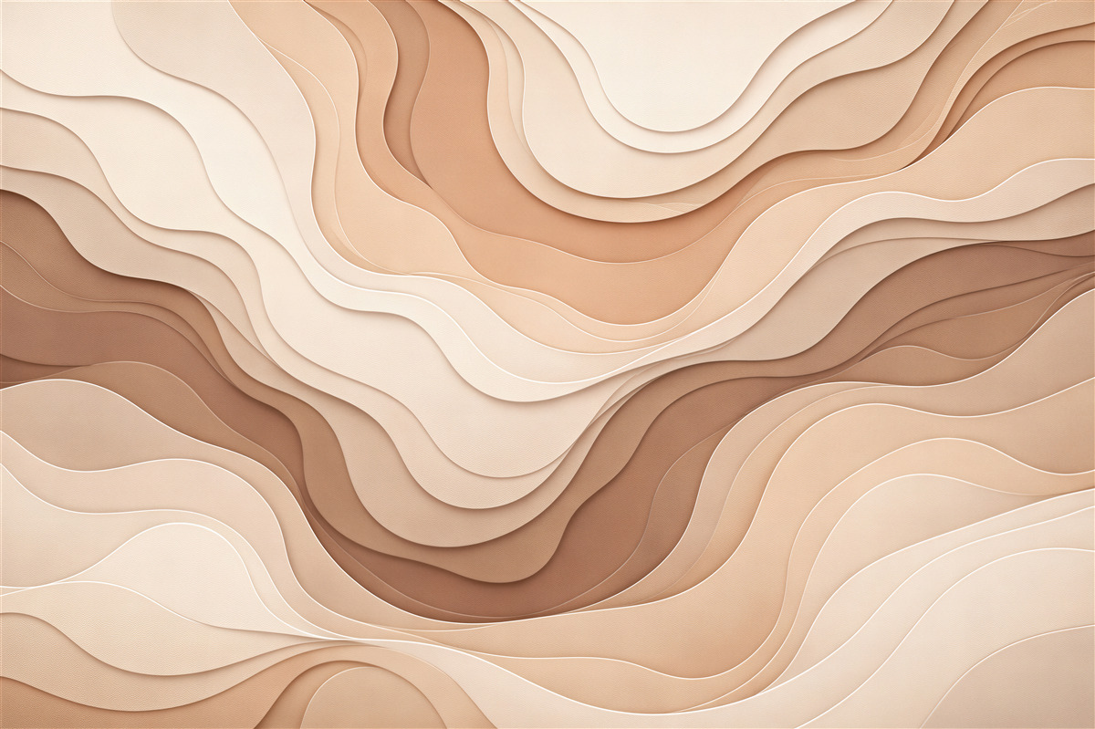 Fototapet Valuri de relief bej 3D
