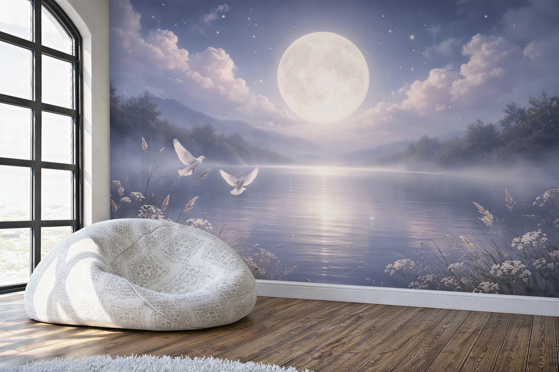 Fototapet Lac magic sub luna plină