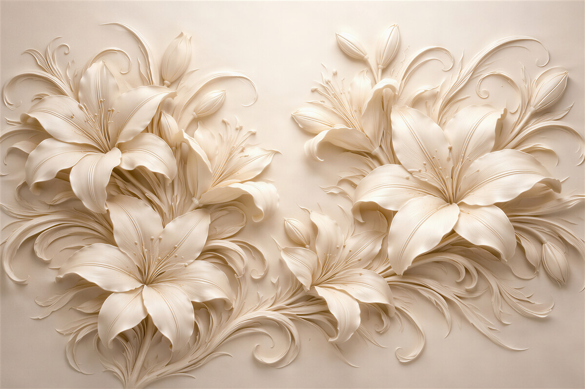 Fototapet Crini eleganți în relief
