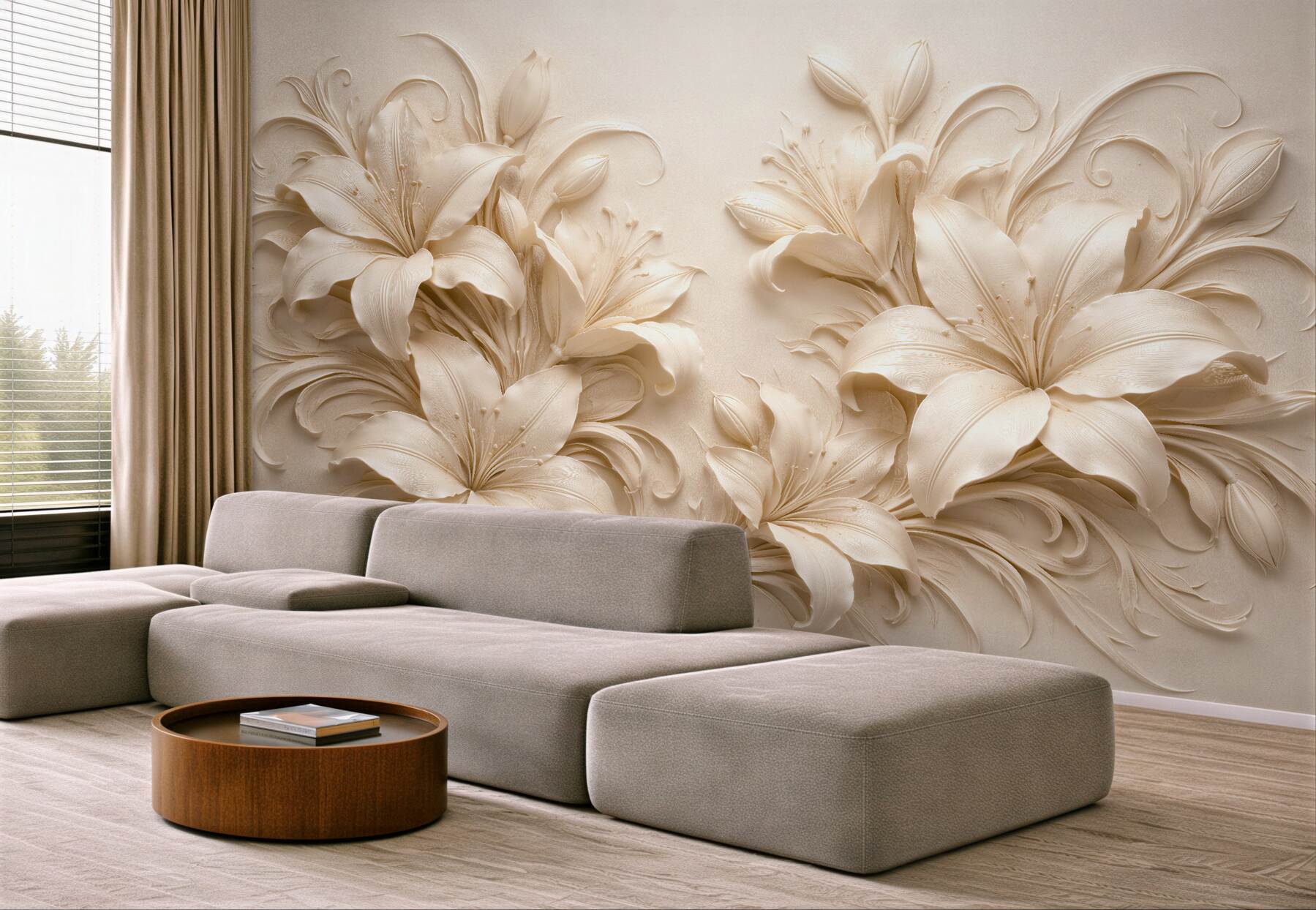 Fototapet Crini eleganți în relief