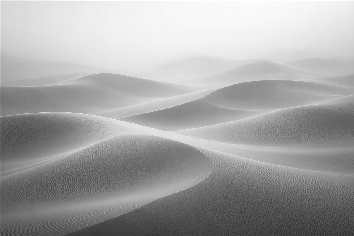 Fototapet Dune cețoase în zori