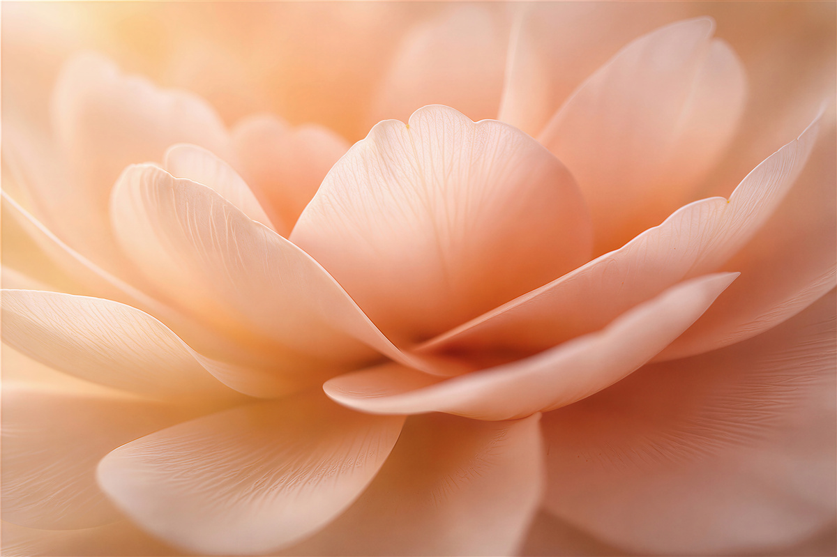 Fototapet Floare piersicie în prim-plan macro