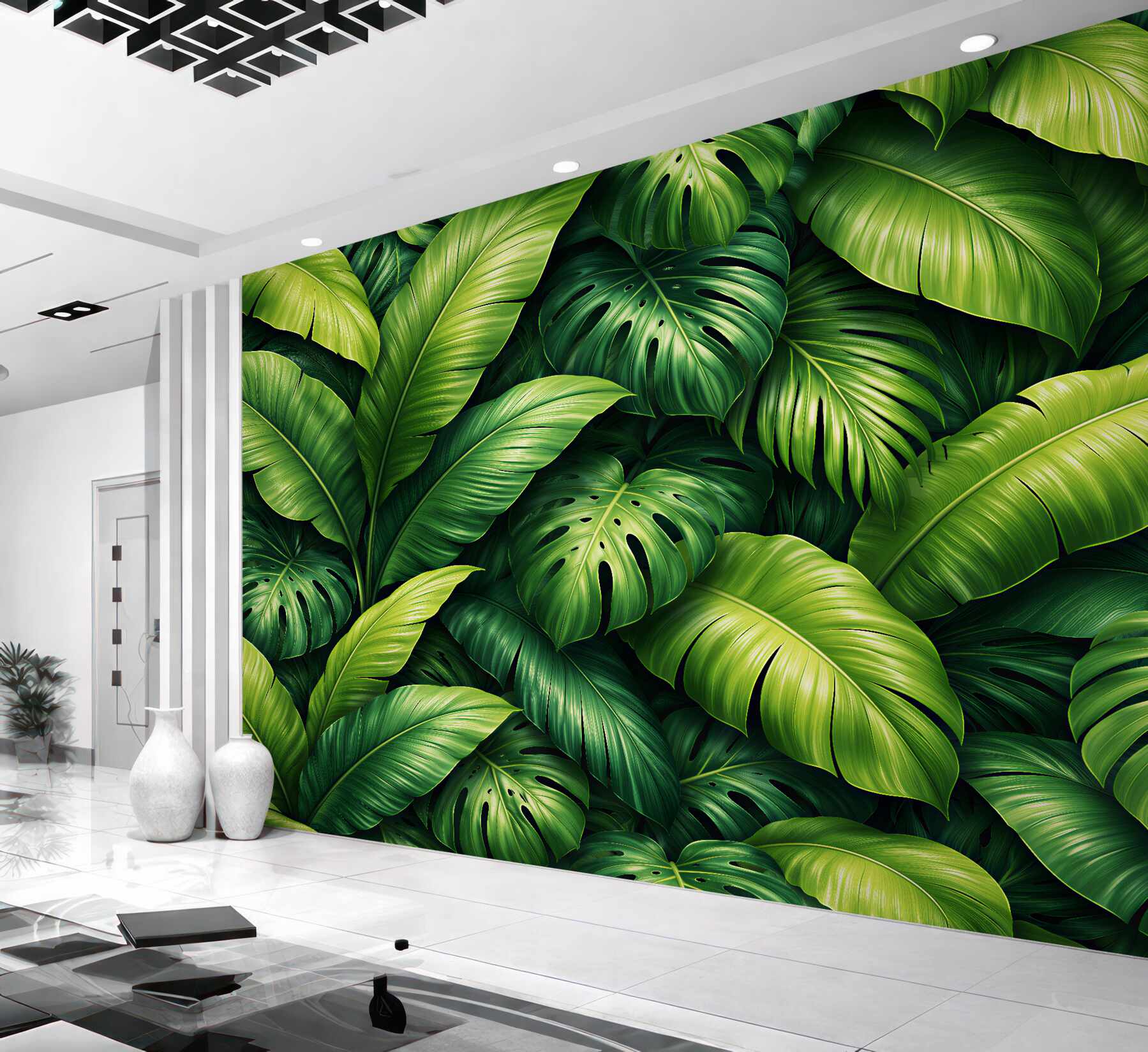 Fototapet Frunze verzi tropicale