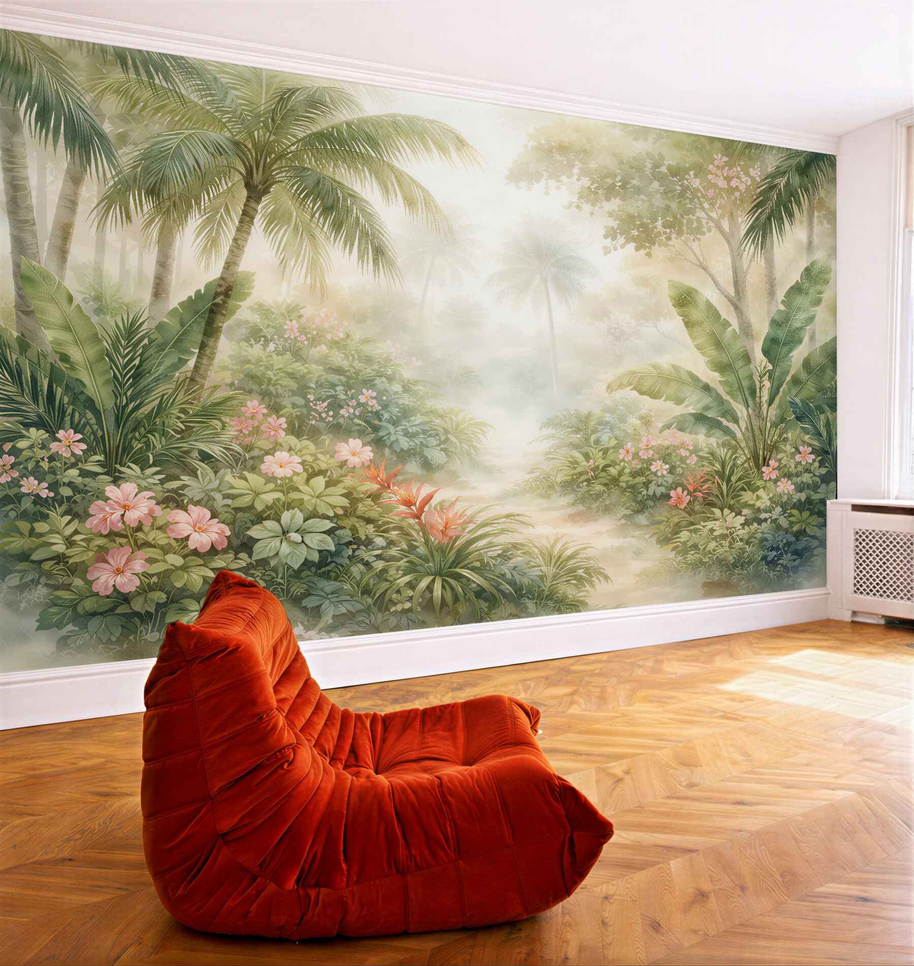 Fototapet Oază tropicală învăluită în ceață