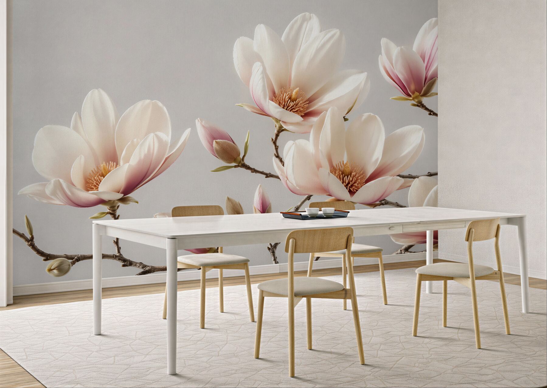 Fototapet Magnolie delicată în strălucirea zorilor