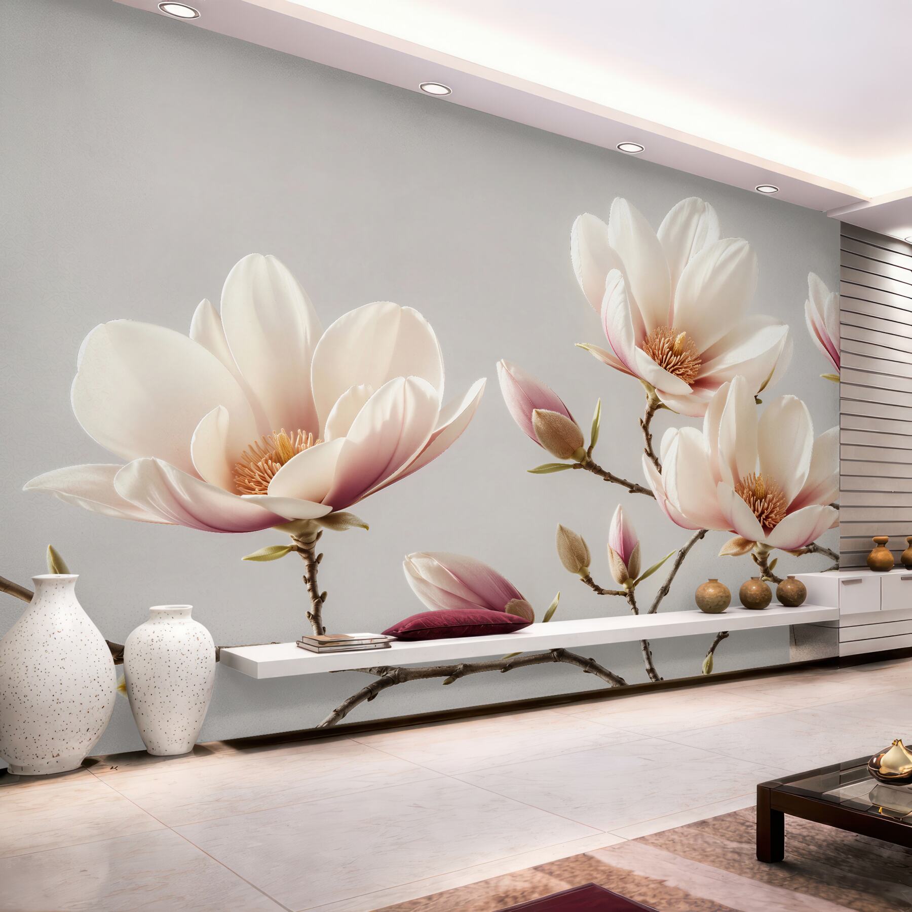 Fototapet Magnolie delicată în strălucirea zorilor