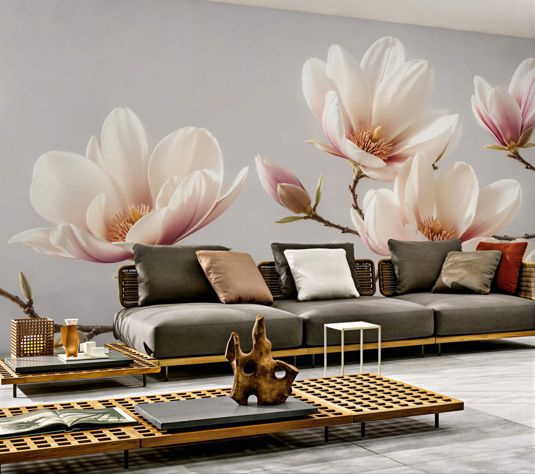 Fototapet Magnolie delicată în strălucirea zorilor