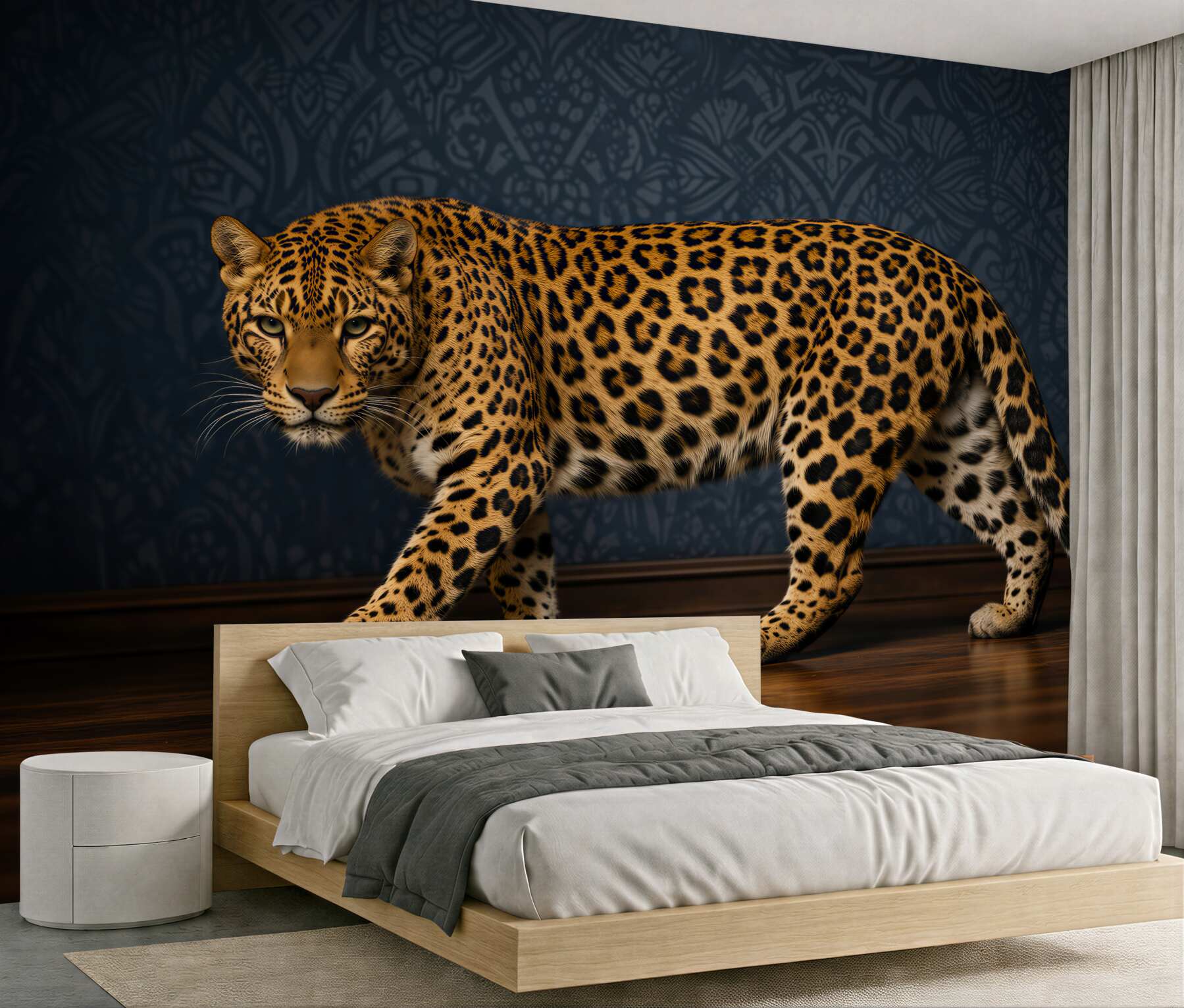 Fototapet Leopard feroce pe fundal elegant