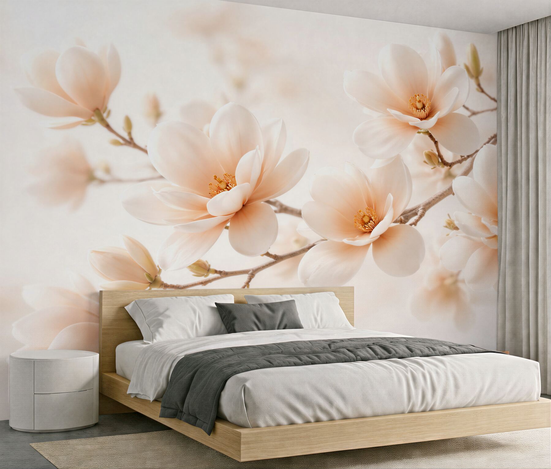 Fototapet Magnolie delicată în floare luminoasă
