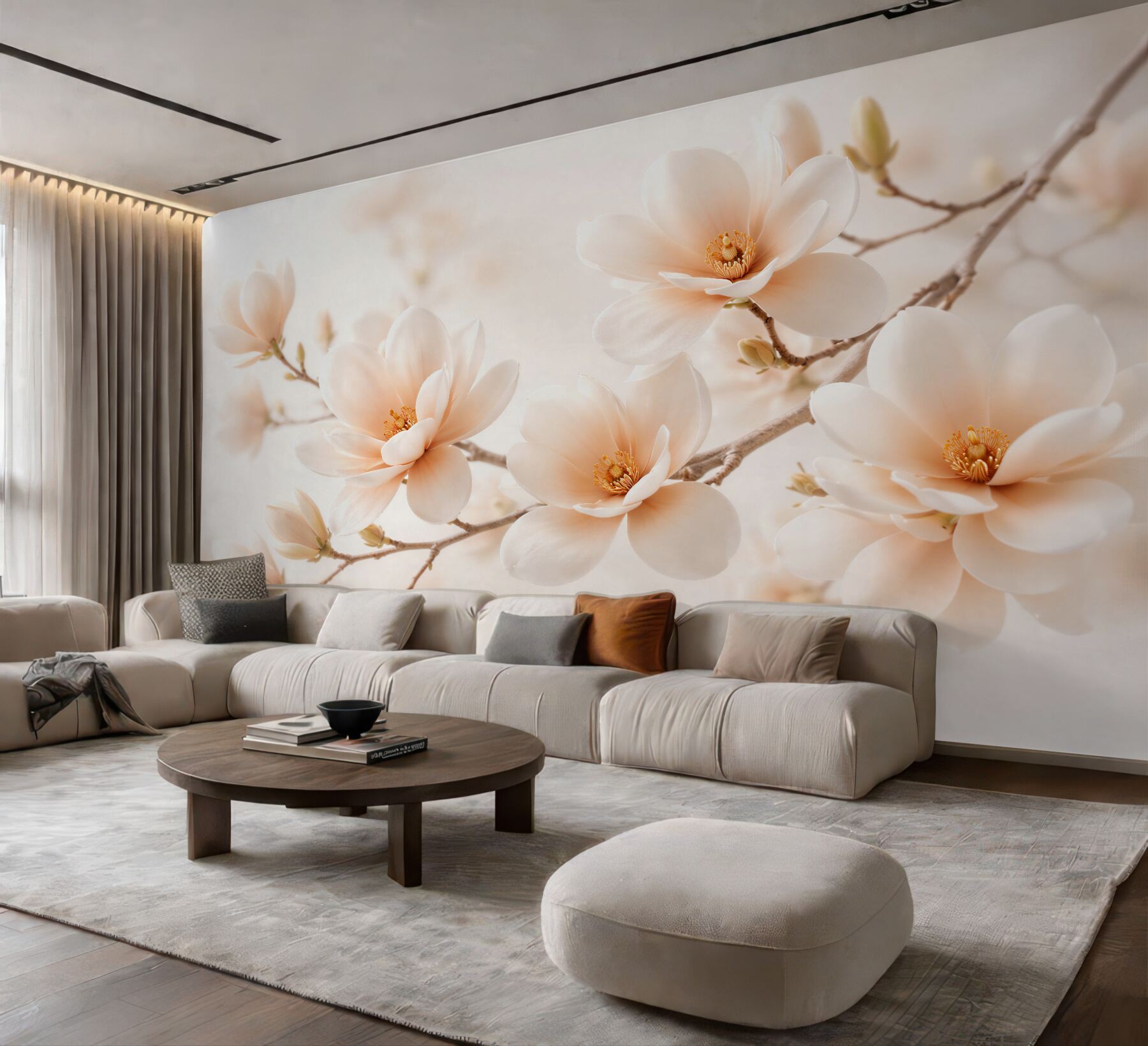 Fototapet Magnolie delicată în floare luminoasă