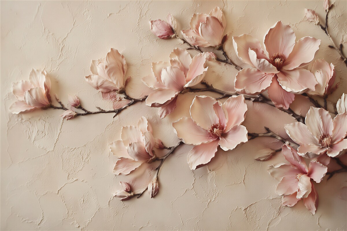 Fototapet Magnolii pudrate 3D