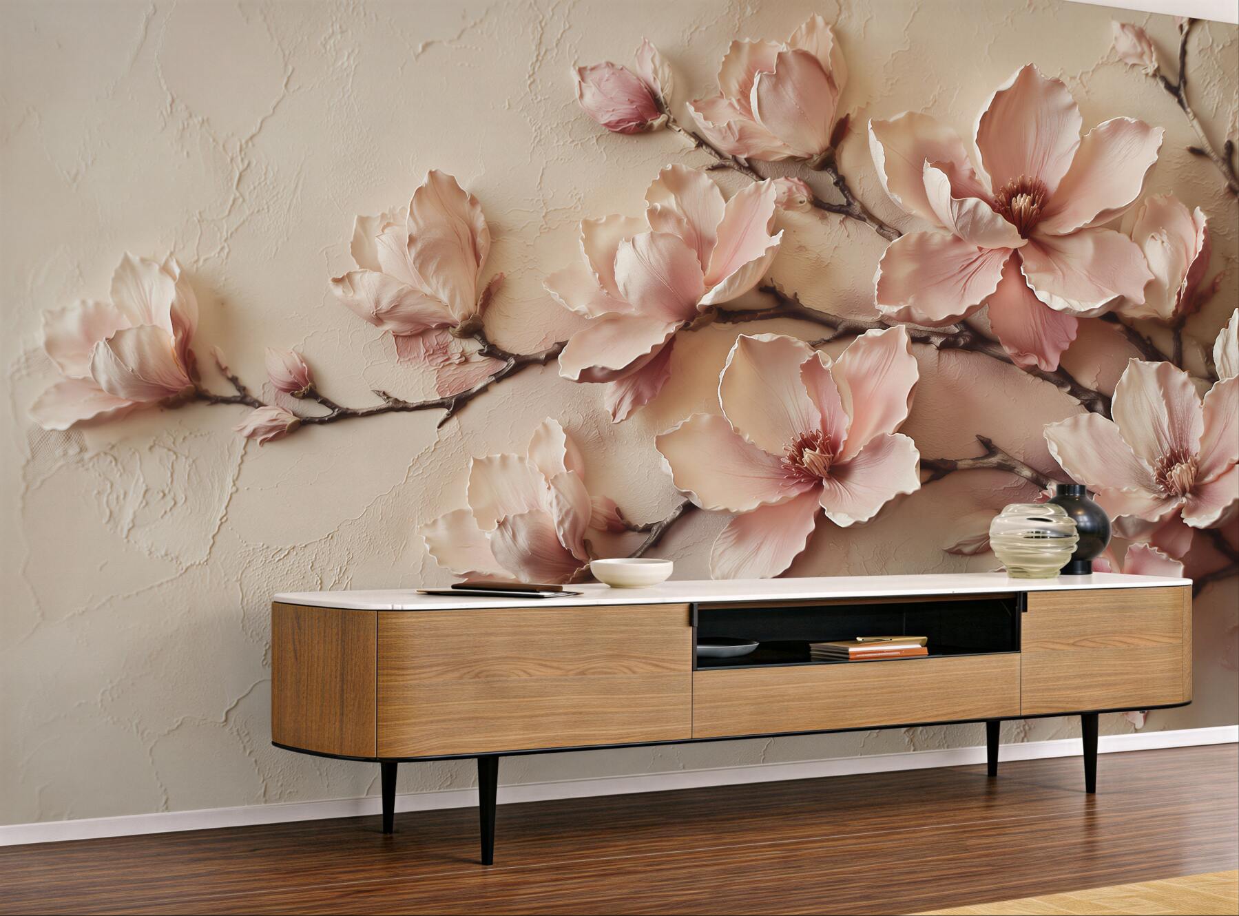 Fototapet Magnolii pudrate 3D