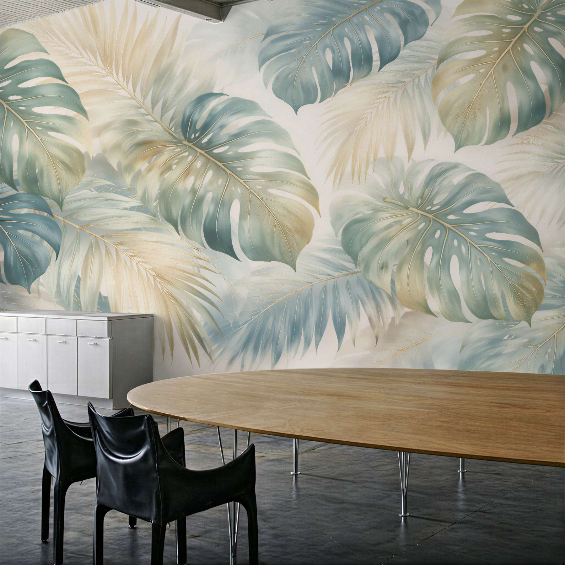 Fototapet Frunze pastel ale lejerității tropicale