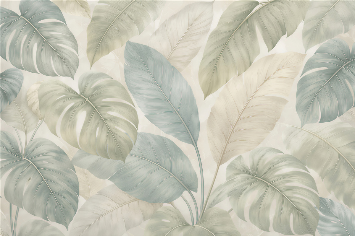 Fototapet Frunze tropicale subtile