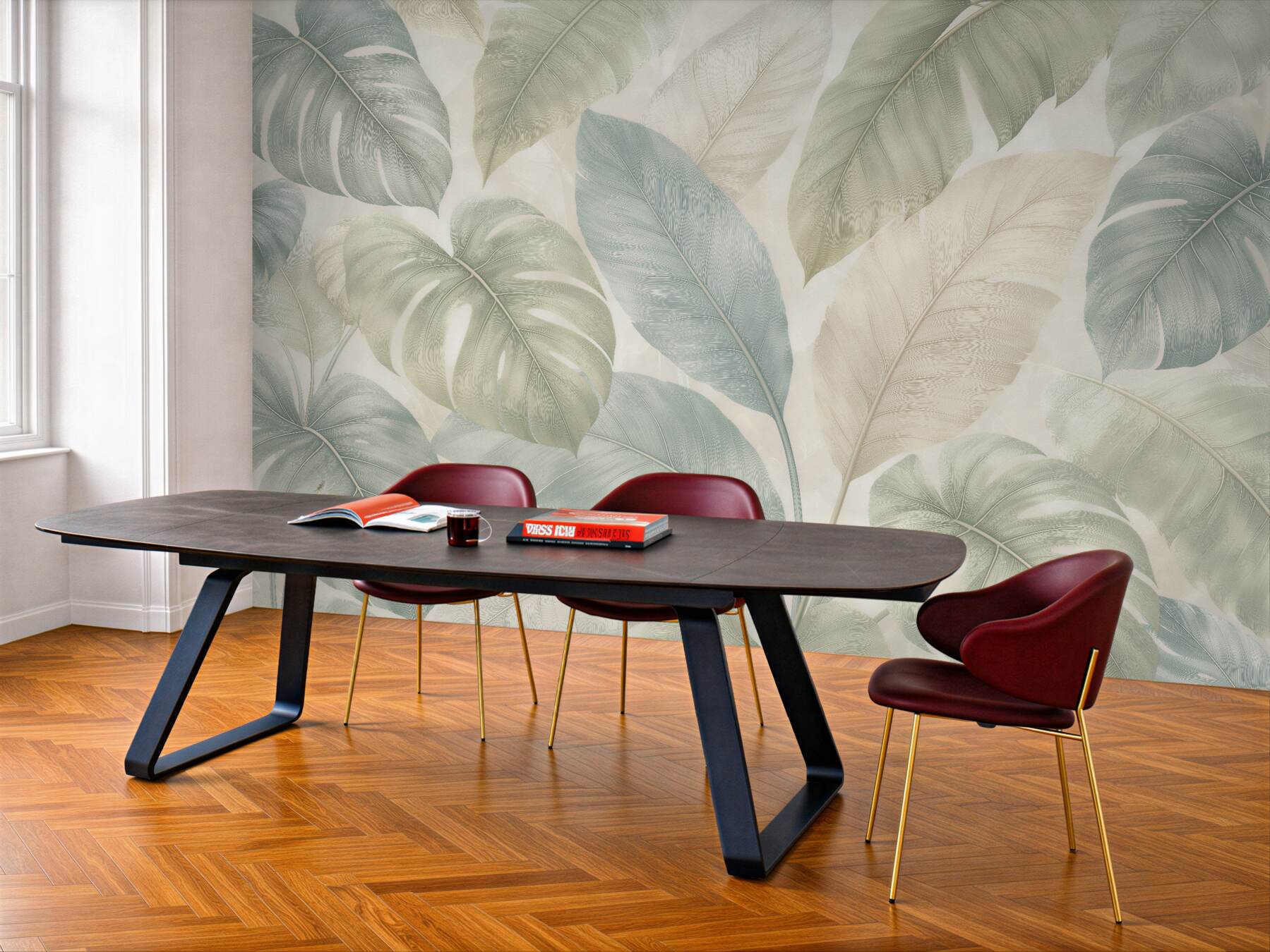 Fototapet Frunze tropicale subtile