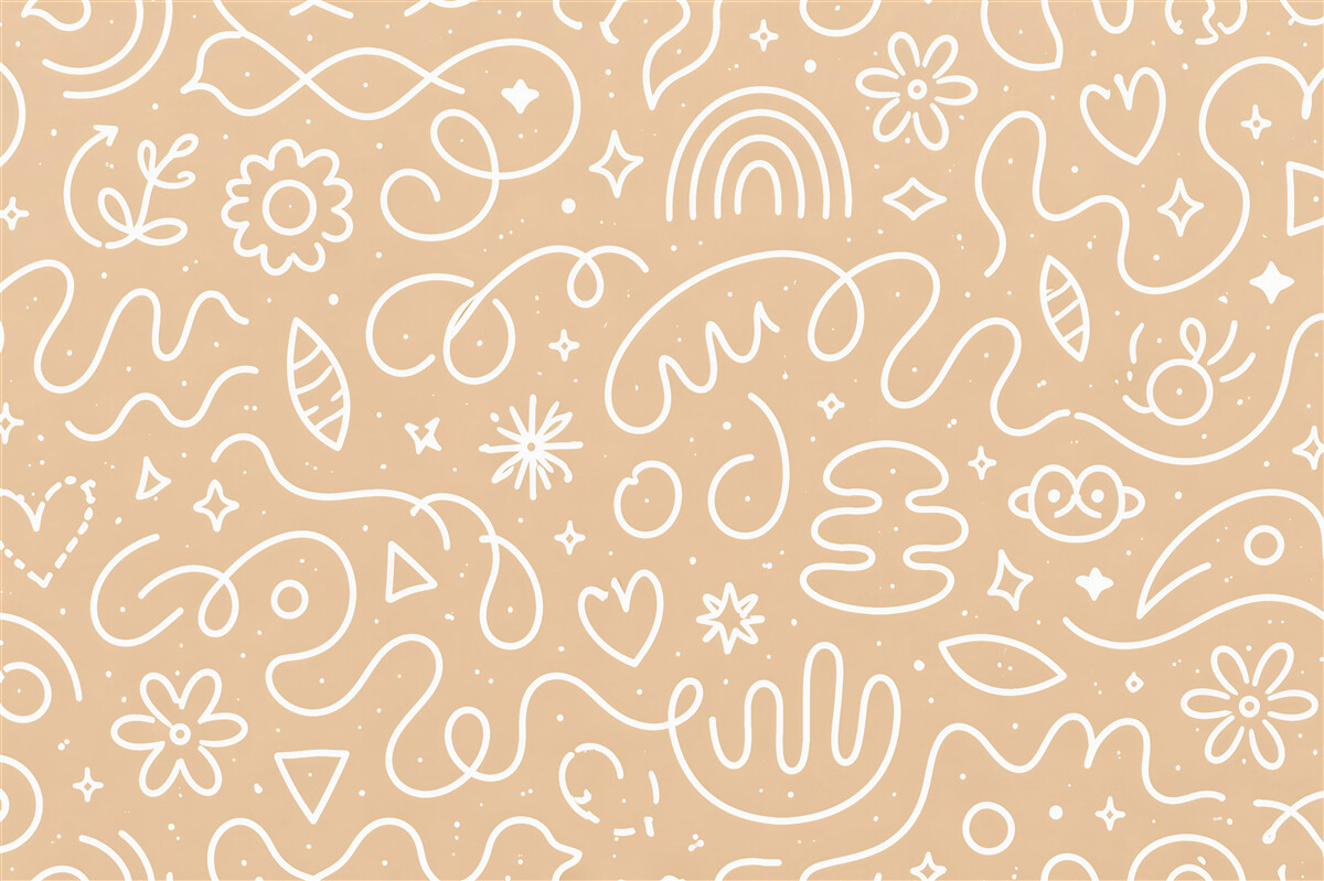 Fototapet Doodle bej pline de lejeritate