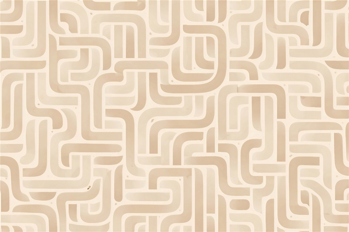 Fototapet Labirint geometric crem