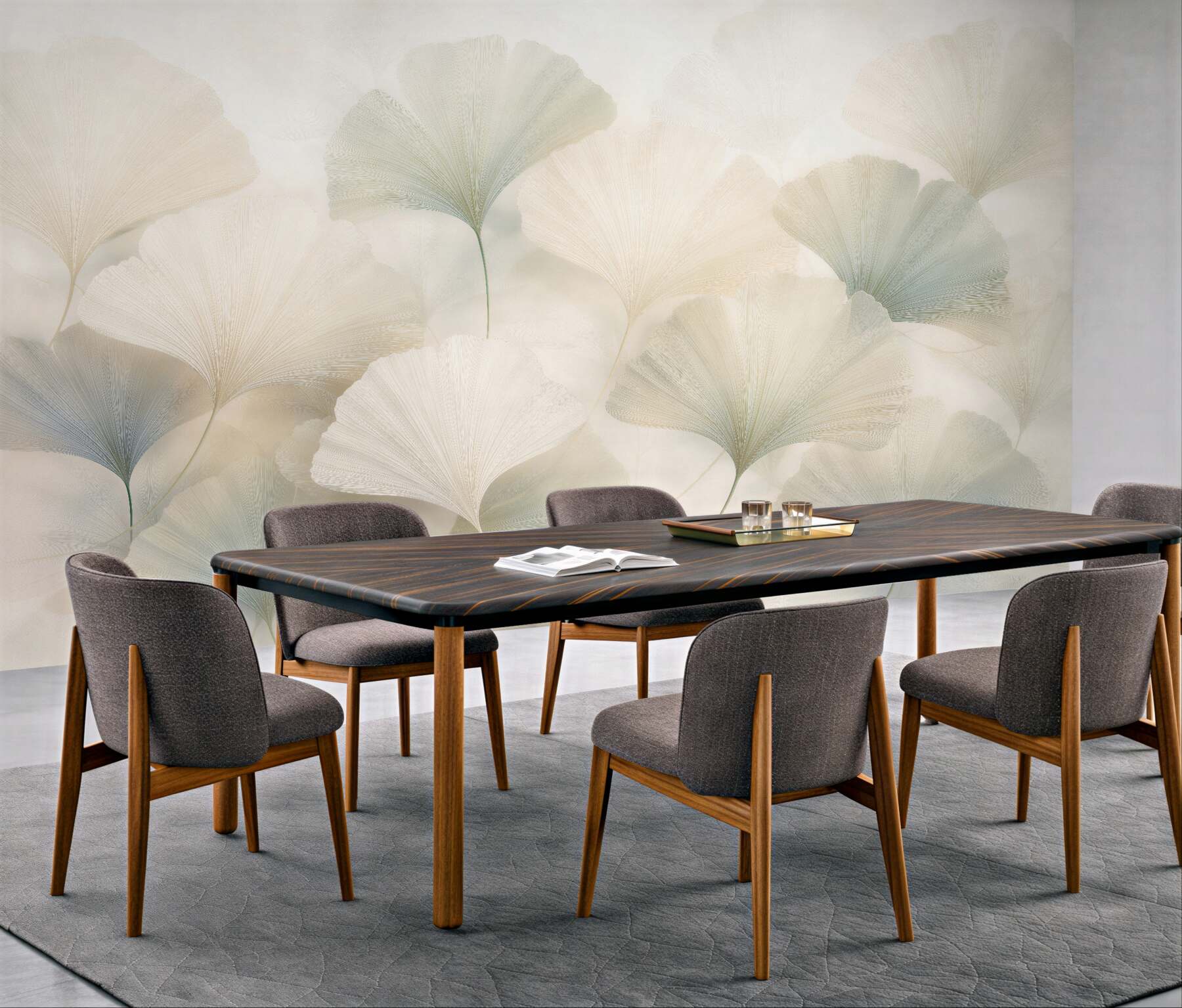 Fototapet Frunze delicate de ginkgo în lumină
