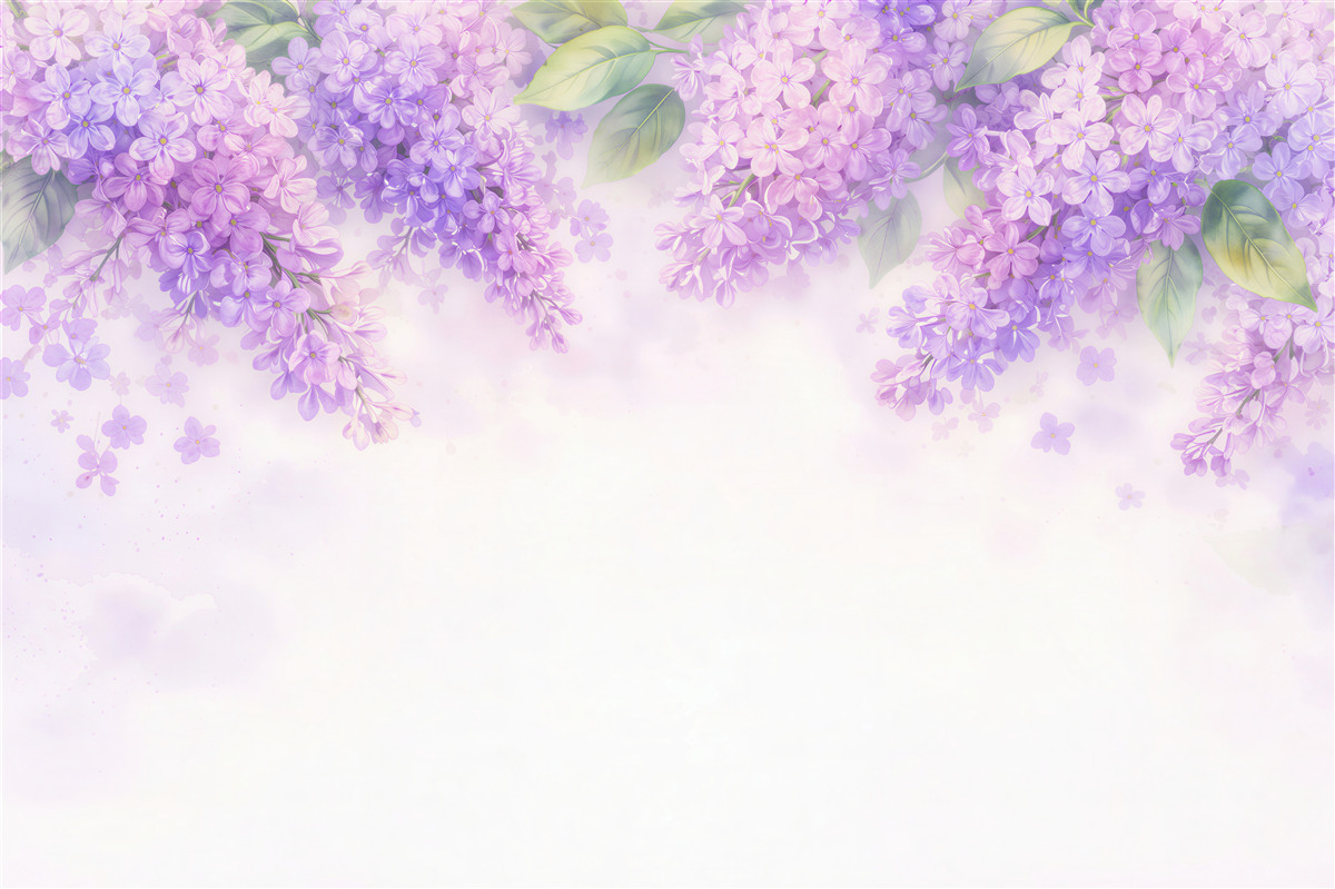 Fototapet Liliac mov într-o ceață pastelată
