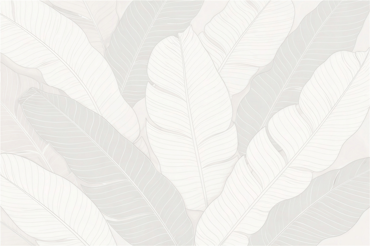 Fototapet Frunze tropicale deschise minimaliste