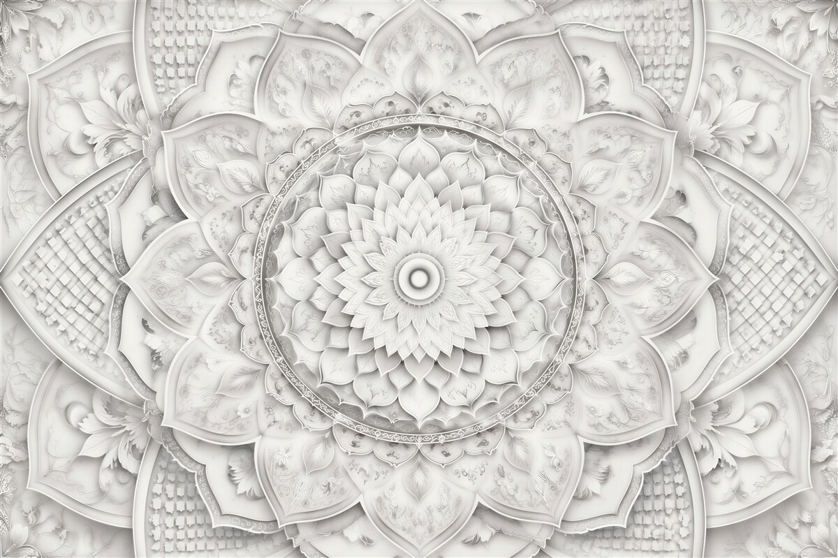 Fototapet Mandala perlă în stil glamour