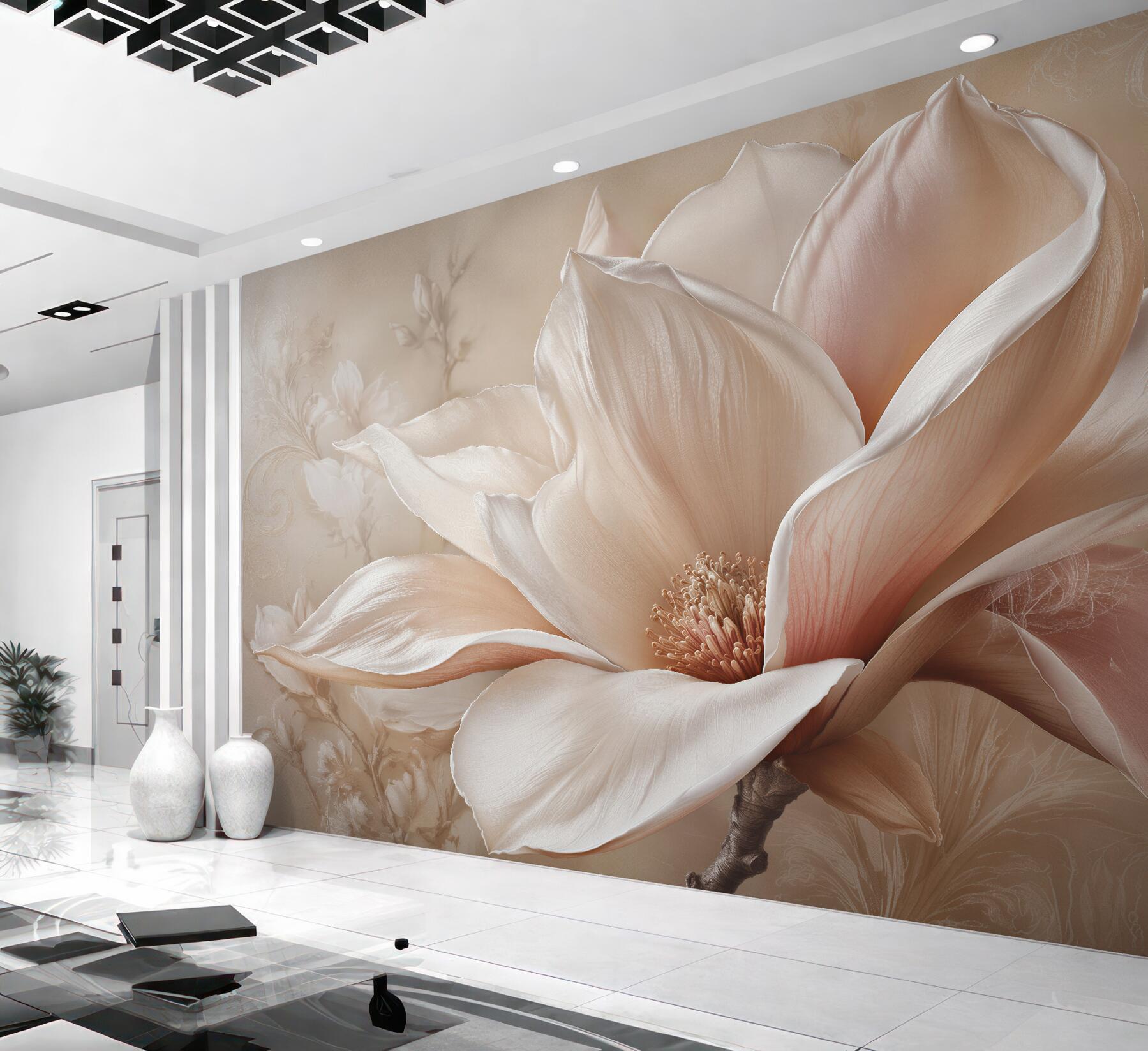 Fototapet Magnolie pudrată în detaliu elegant