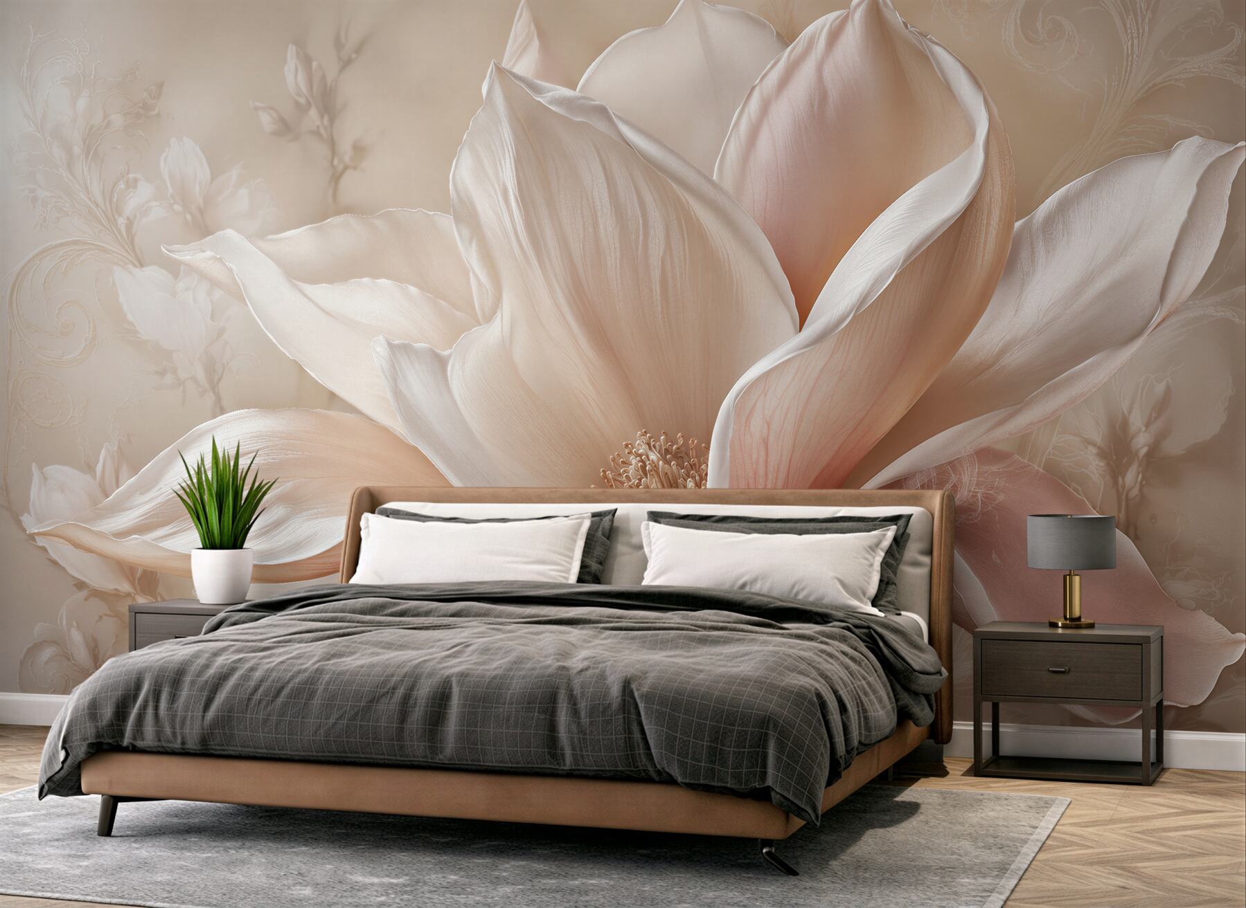 Fototapet Magnolie pudrată în detaliu elegant
