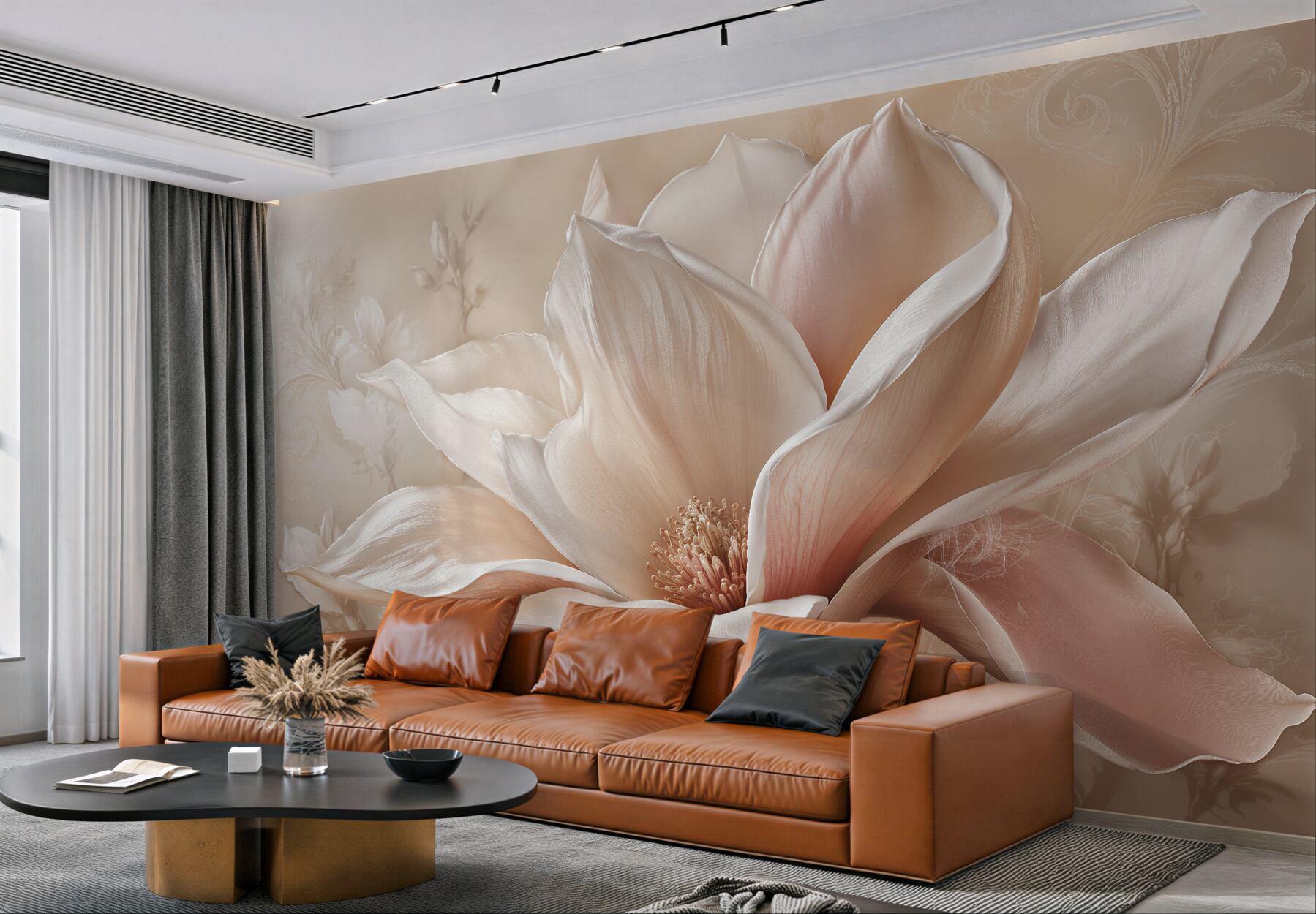 Fototapet Magnolie pudrată în detaliu elegant