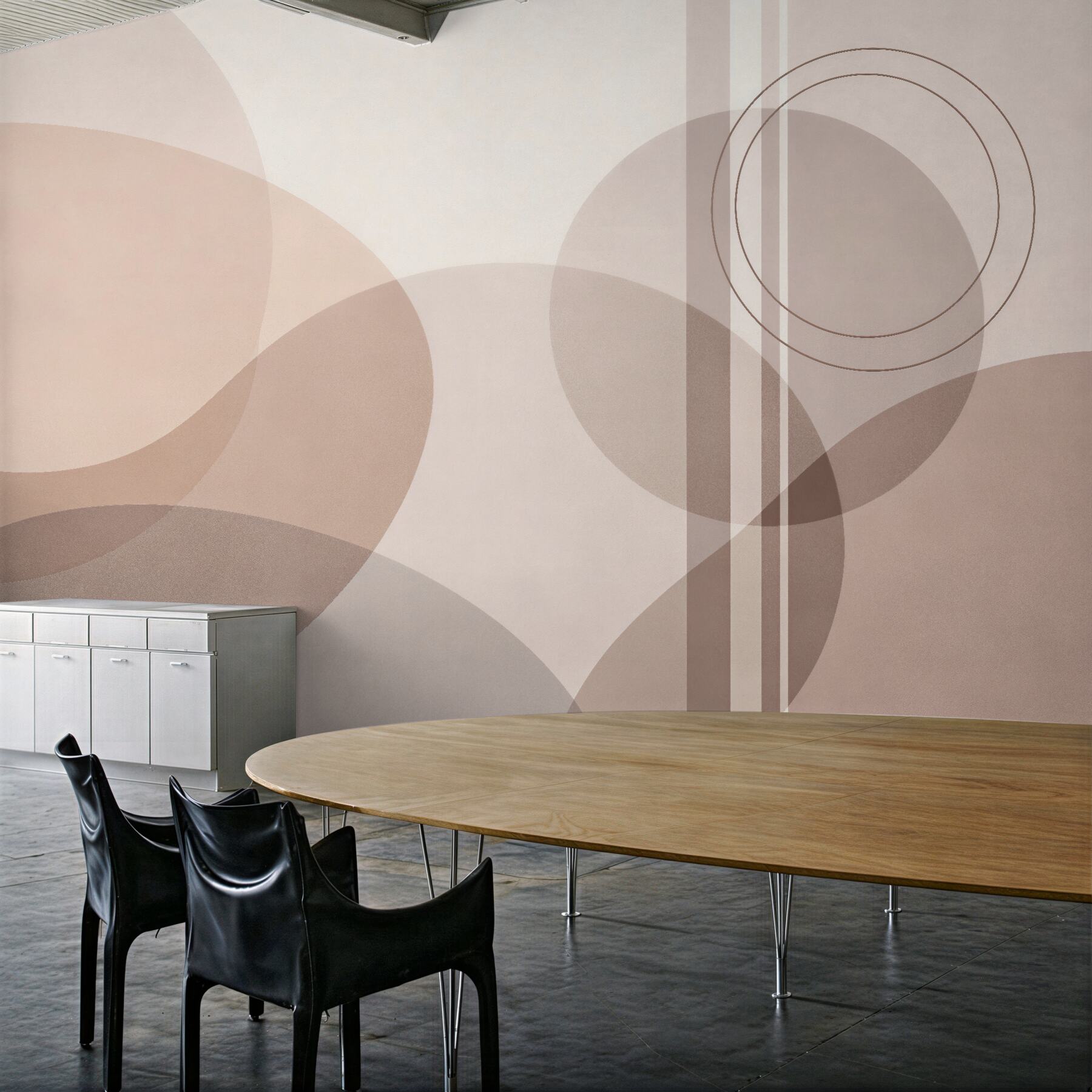 Fototapet Cercuri pudrate în stil minimalist
