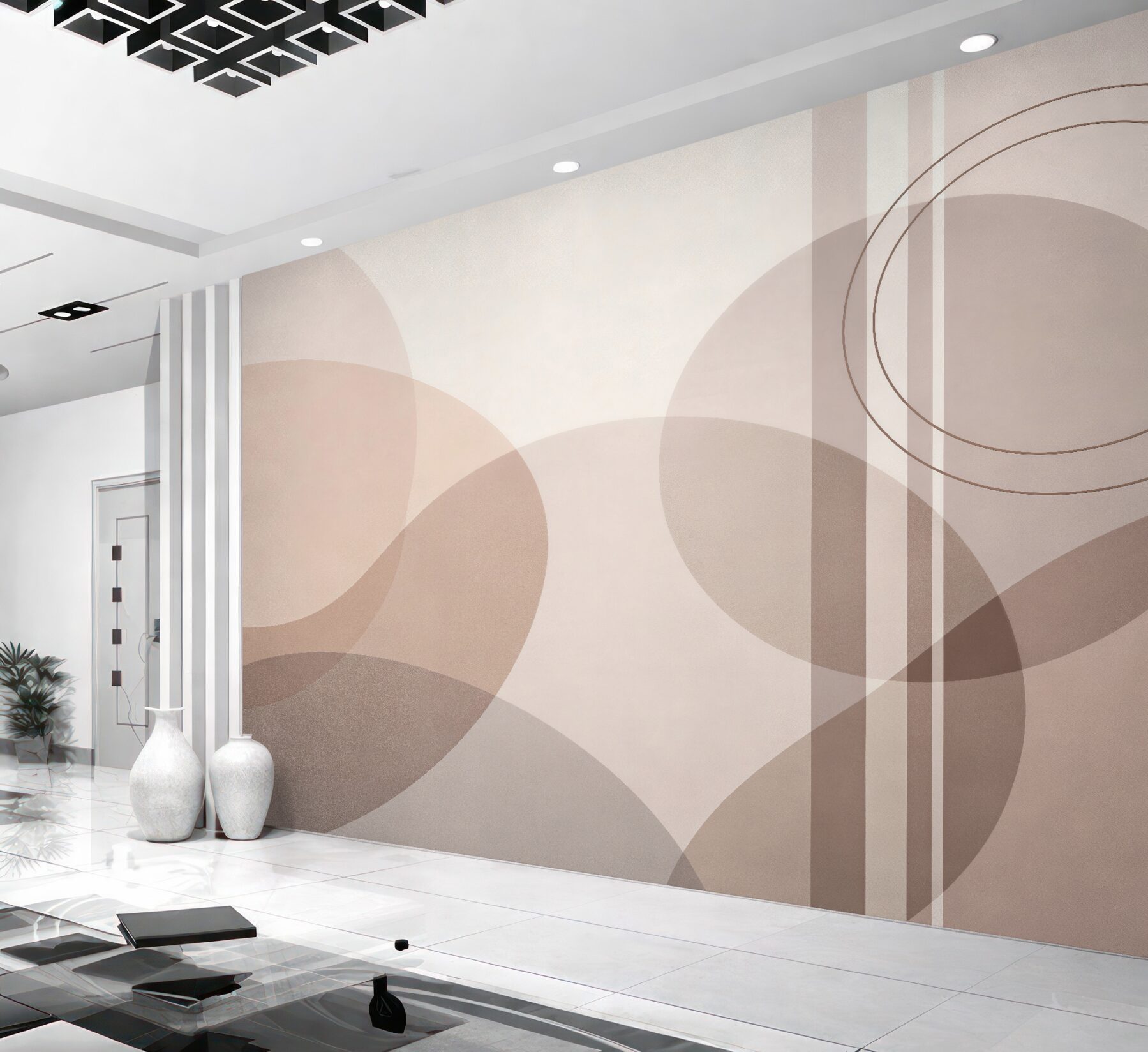 Fototapet Cercuri pudrate în stil minimalist