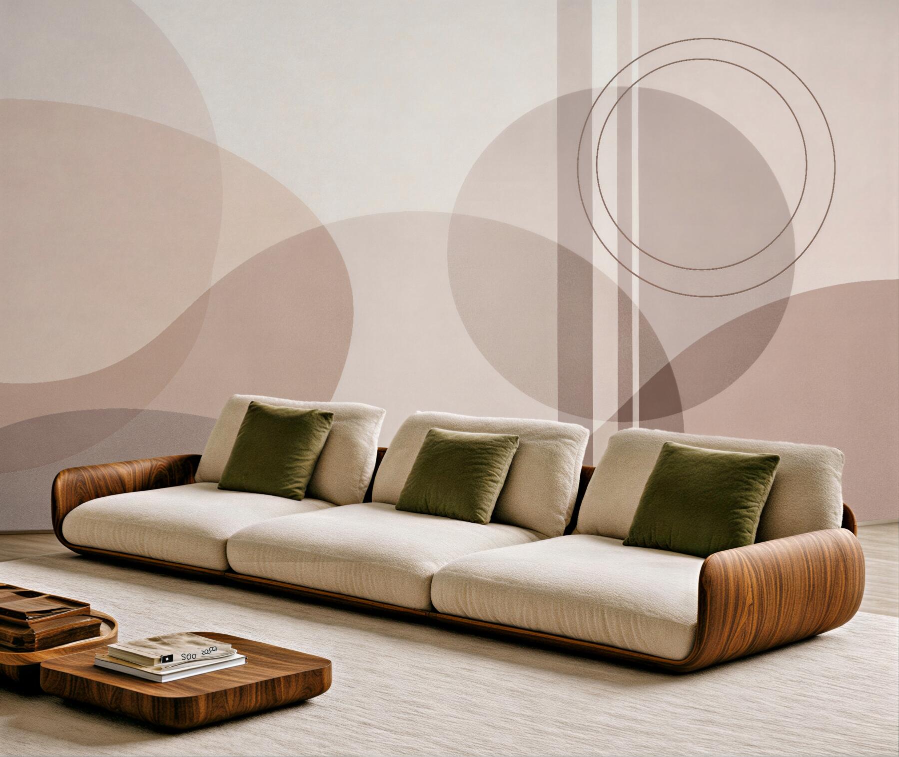 Fototapet Cercuri pudrate în stil minimalist