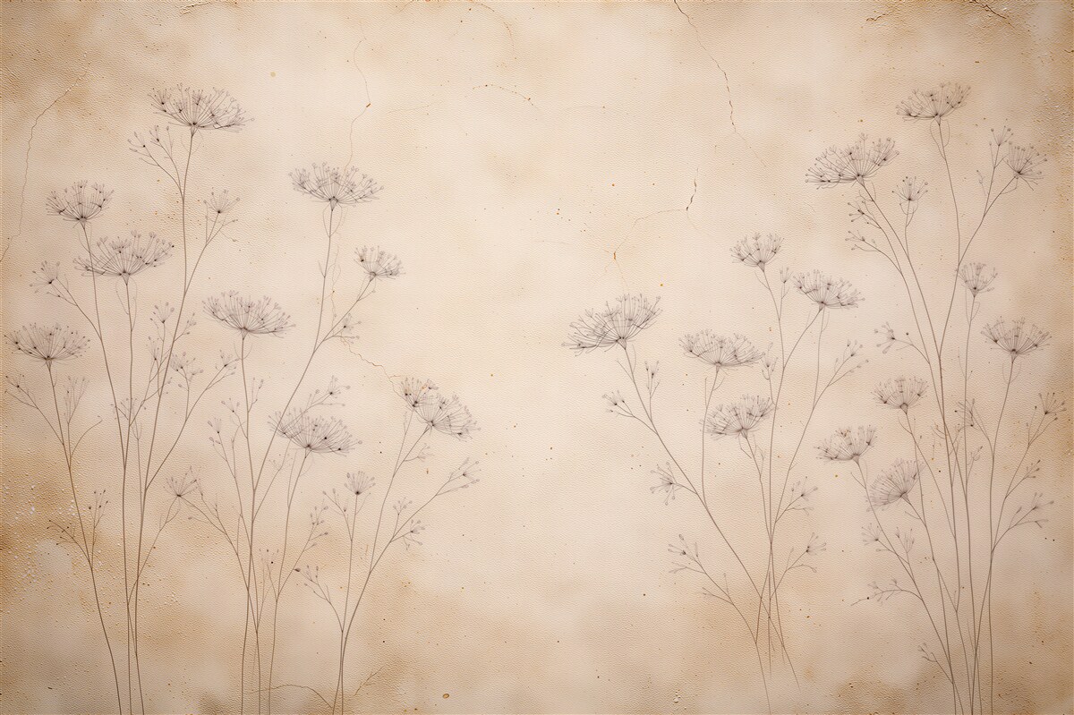 Fototapet Flori delicate pe fundal învechit