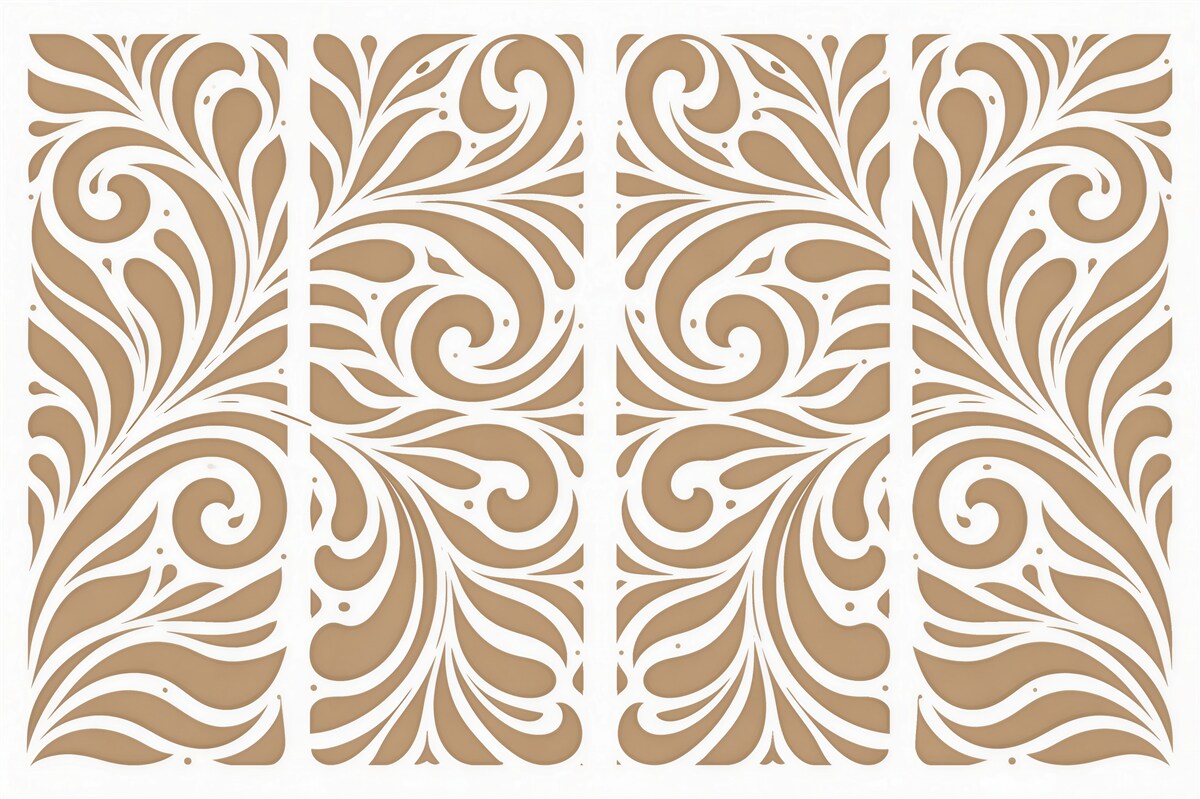 Fototapet Ornament vegetal bej