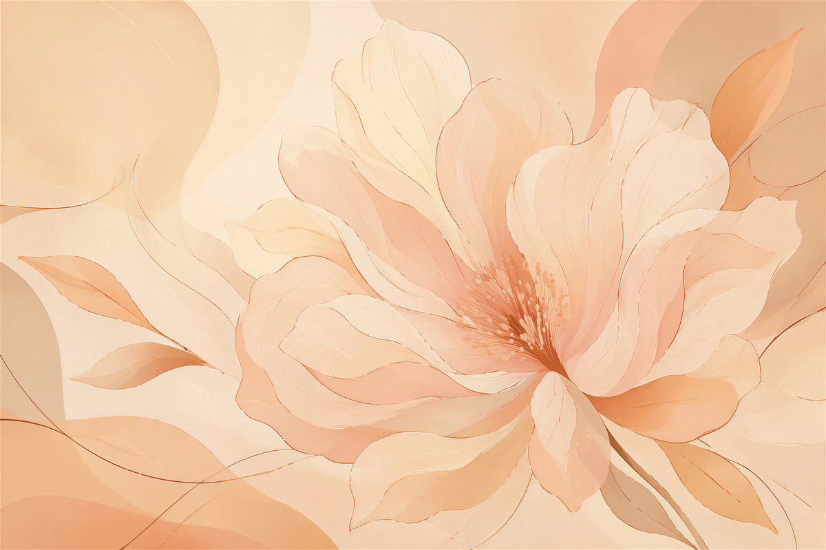 Fototapet Floare pastelată a eleganței