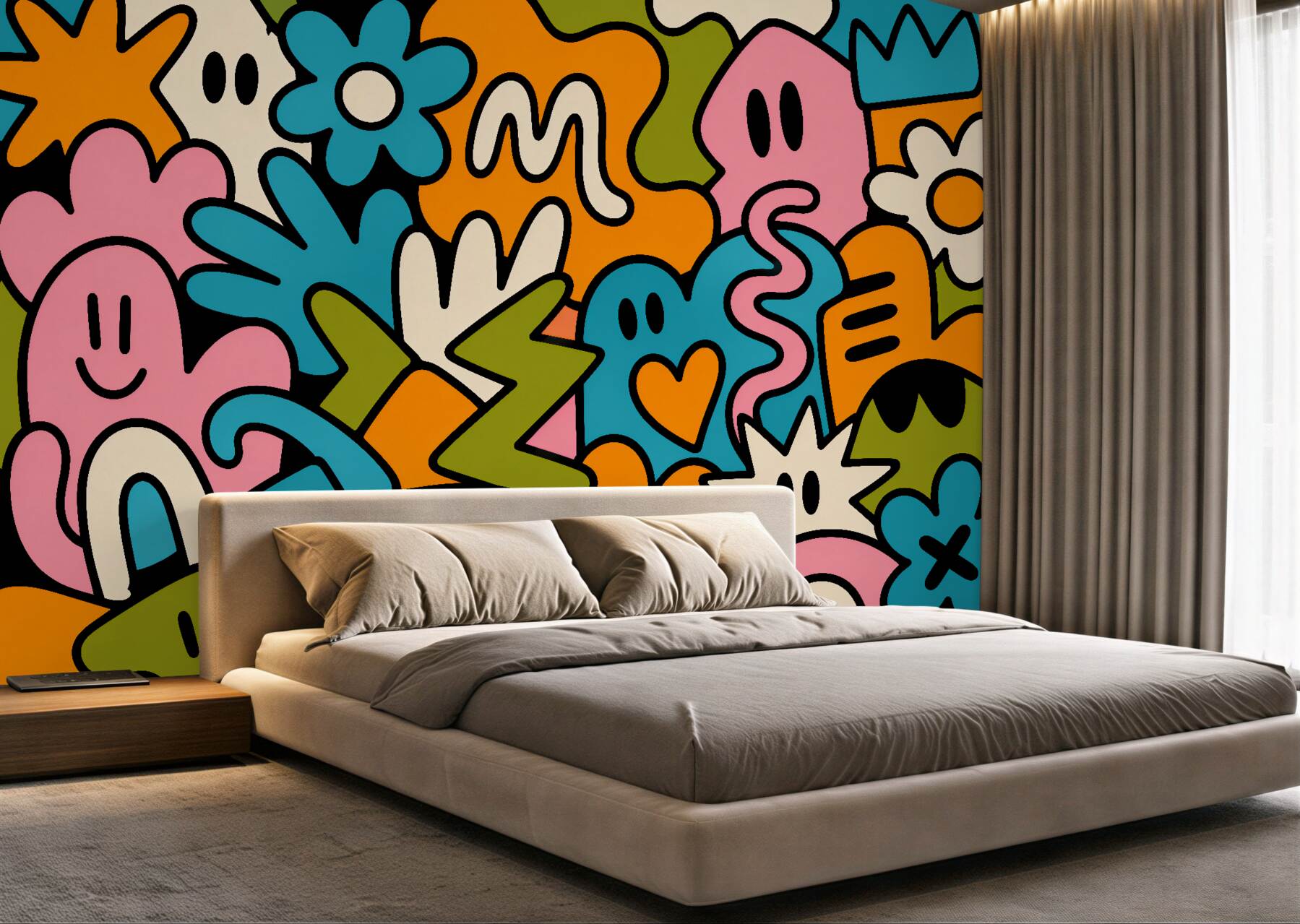 Fototapet Zâmbet pop art colorat