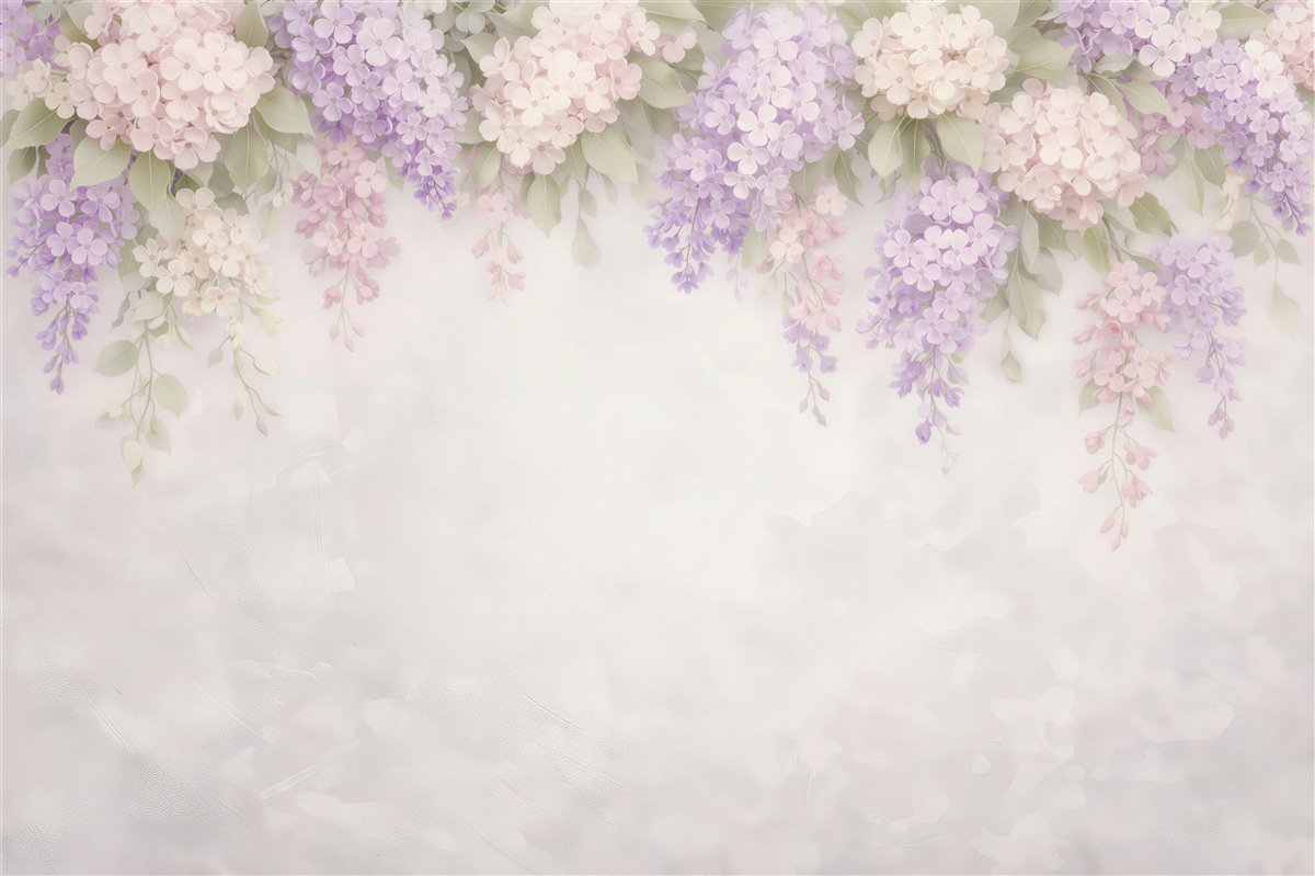 Fototapet Ghirlande florale pastelate