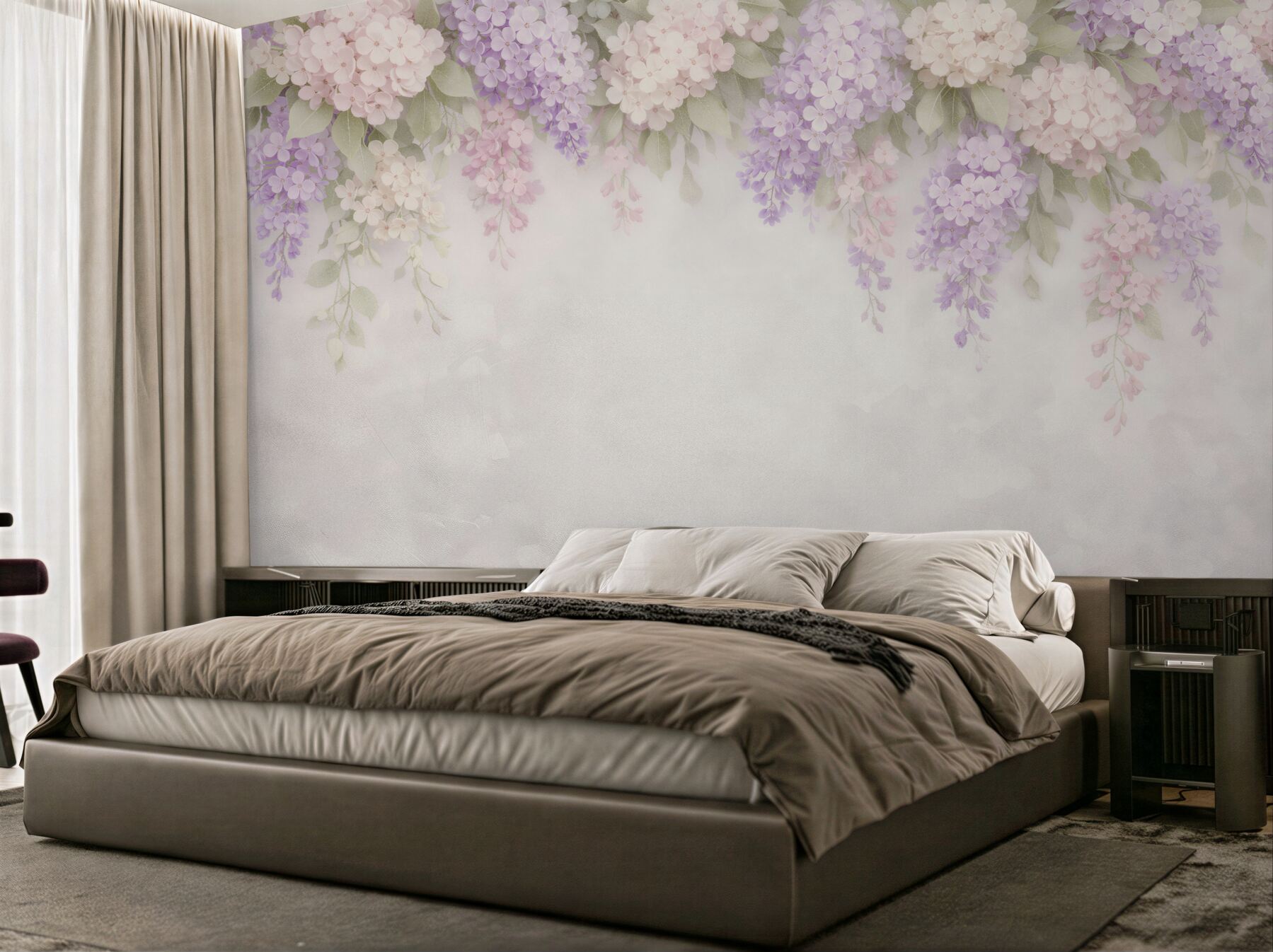 Fototapet Ghirlande florale pastelate