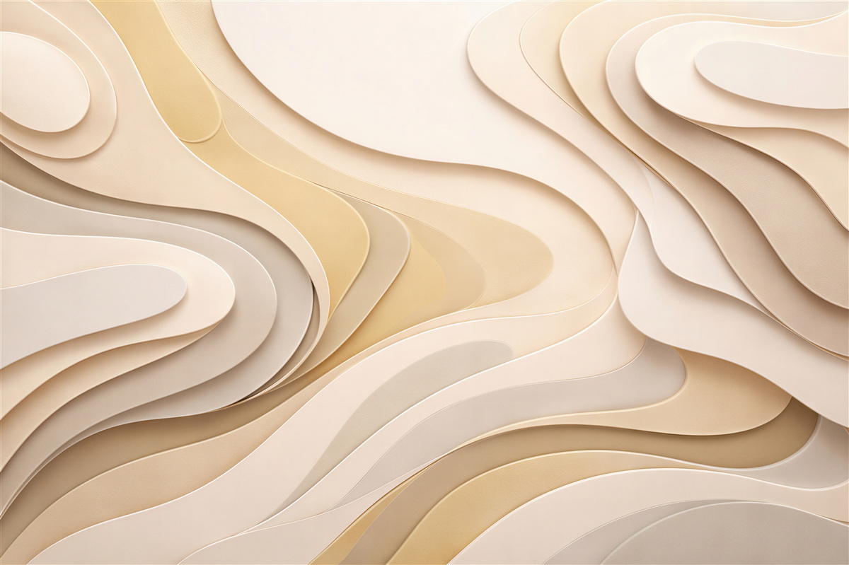 Fototapet Valuri aurii de abstracție 3D